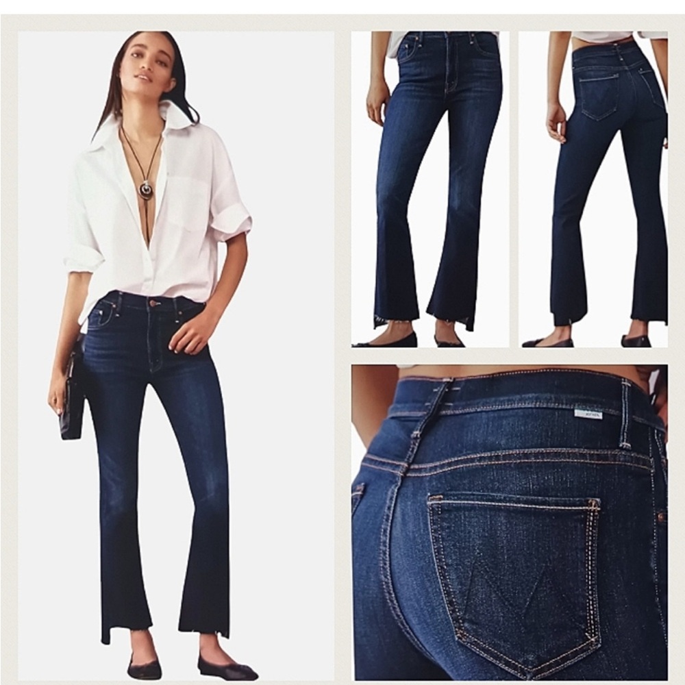 MOTHER Dark Blue Ankle Jeans